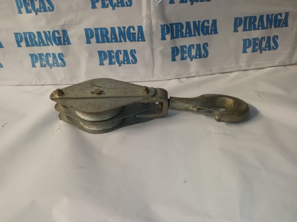 Moitão para corda 2 roldanas